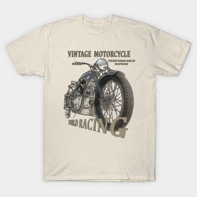 vintage motorcycle - performance riders T-Shirt by hottehue